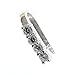 1 pc Rhodium on .925 Sterling Silver Simple Cz Crystal Pendant Connector Bail Pinch Clasp/Findings