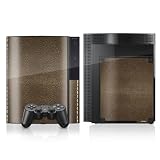 Design Skins for Sony Playstation 3 [2 sides] - Brown Leather Design Folie