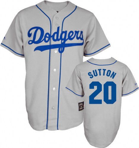 Don Sutton Grey Majestic Cooperstown Throwback Los Angeles Dodgers Jersey