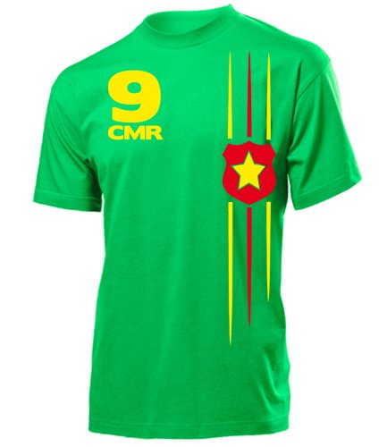 KAMERUN FUSSBALL WM 2014 FANSHIRT 3303(H-Kellygrün) Gr. XXL