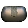 AKT Vianca Minaudiere Vegetarian Fabric - Silver Faux Leather (ASEAN Agenda)