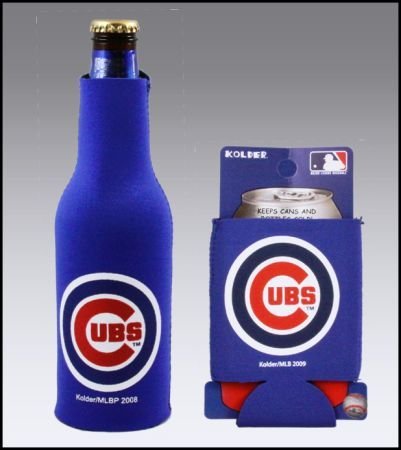 SET OF 2 CHICAGO CUBS CAN & BOTTLE KOOZIE COOLER