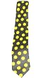 RETRO BLACK TIE WITH YELLOW POLKA DOTS