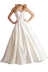 Strapless Empire Natural   Waistline  Lace  Ball Gown Wedding Dress 