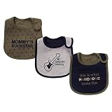 Carters Blue & Grey Rockstar 3-pk. Teething Bibs BLUE/MULTI One Sz