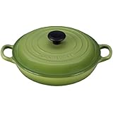 Le Creuset Signature Enameled Cast-Iron 1-1/2-Quart Round Braiser, Palm
