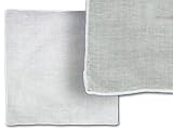 Fancy Sheer, Solid White Cotton Handkerchief, Plain