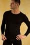 Men's Long-underwear Pants in Wool-Silk Blend, Black, size M