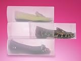Clear Sliding Drawer Boxes for Mens and Ladies Shoes - Pack of 6