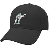 Men`s Florida Marlins Black MVP Adjustable Hat