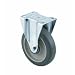 ER Wagner Medium Duty Plate Rigid Caster 4 Inch Polyurethane Tread/Polyolefin Hub Wheel 275 lbs Load Capacity