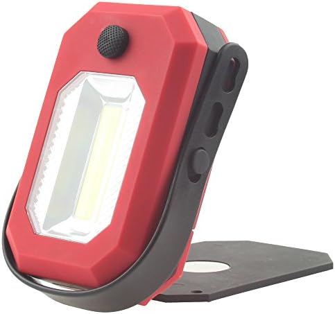 TigerTu Work Light 1W COB/3 LED 2 Modes Switch White Light Work Light,For Camping&amp;Hiking,Riding Bike,Car Repairing,Color:Red
