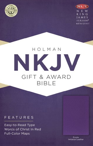 nkjv gift  award bible purple imitation leather