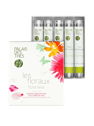 Palais des ThÃ©s Floral Teas Indulgence Tea Set with Five Tubes of Loose Tea, 60g (2.1oz)