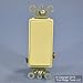 Leviton 20 Amp, 120/277 Volt Decora Plus Rocker Single-Pole AC Quiet Switch, 5621-2I, Ivory