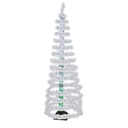 6' Pre-Lit Color Changing White Spiral Bubble Christmas Tree - Multi Lights