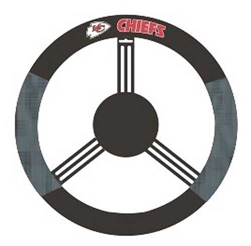 NFL Kansas City Chiefs Poly-Suede Steering Wheel Cover