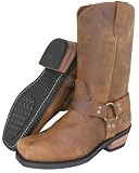 Men's Classic Brown Harness Motorcycle Boots