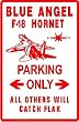 BLUE ANGEL F-18 PARKING military fighter sign