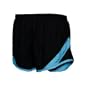 Descente Womens Running  Revo Shorts, Black/Caribbean Blue, Medium