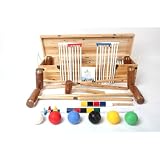 Wood Mallets Hurlingham Croquet Set, 6-Player