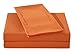 Honeymoon 1800 Brushed Microfiber Bed Sheet Set, Ultra Soft, Queen - Orange