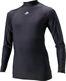 Phiten Titanium Compression Shirt, Color:Black, Size: Large