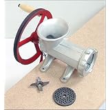 #22 Ball Bearing Meat Grinder w VBelt Pully 2 Plates by Generic