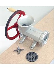 #22 Ball Bearing Meat Grinder w VBelt Pully 2 Plates by Generic