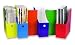 MAGAZINE HOLDERS, ASSORTED COLOURS, SET OF 6