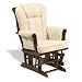 Baby : Sleigh Glider w/ Cushion - Cherry / Beige