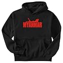 Sweatshirt Black " Silhouette Myanmar " Country