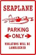 SEAPLANE PARKING water plane NEW sign