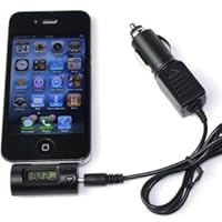 New All Channel Wireless Mini Rapid Automobile Car Charger Cigarette Lighter + FM Radio Adapter Transmitter /Modulator For Apple iPod / iPhone / iTouch 3G, & 3G S / Nano / Classic / Touch / Video MP3 player, -LCD Display,Black