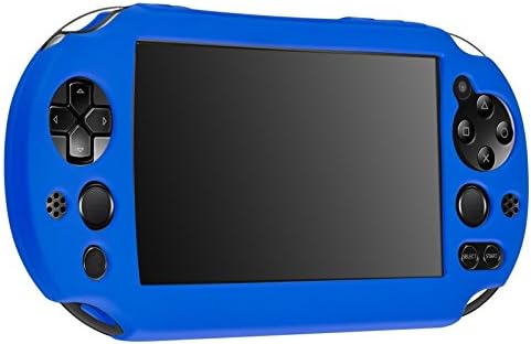 Everydaysource® Compatible With Sony PlayStation Vita 2000 Controller Blue Protective Rubber Gel Sleeve Soft Silicone Skin Shell Case Cover