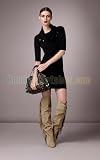 6sense bandage dress Black Long Sleeved Wool Dress with Knit Placement Fashion Lady Dress