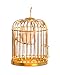 Town Square Miniatures Dolls House Miniature Pet Accessory Bird In Brass Metal Cage
