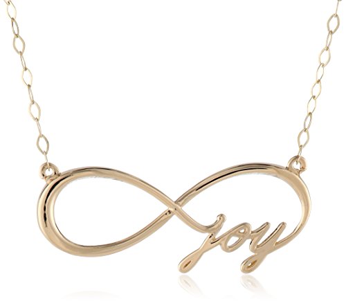 Duragold 14k Yellow Gold Infinity “Joy” Pendant Necklace, 17″