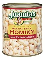 Juanita's Mexican Style White Hominy, Num. 10 can