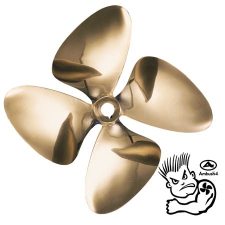 Michigan Wheel Ambush4 Tow Boat Propeller- 13 x 13 LH Prop w/ 1 bore FREE decal w/purchase