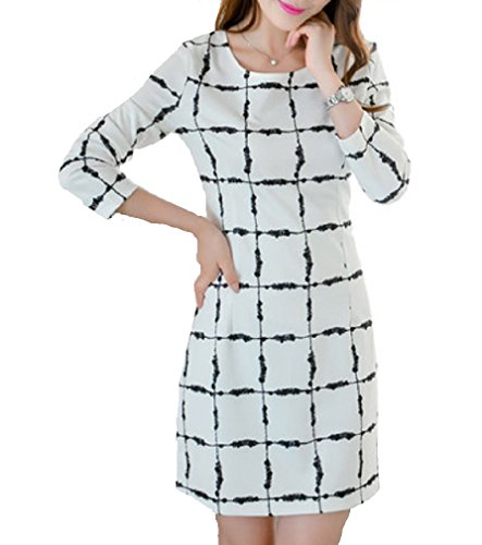 【ARINCO】 ワンピース 長袖 オフィス クール 春 大人 レディース 大きい サイズ S M L XL XXL