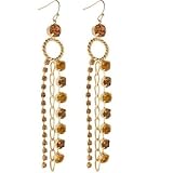 Light Smoked Topaz Austrian Crystal GALA Drop Earrings