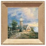 Thomas Kinkade A Light in Storm Lighthouse Set 4 Sandstone Coasters