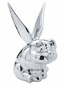 Chrome Sitting Pig with Wings Hood Ornament