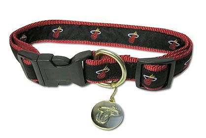 Dog Collar - Miami Heat - Medium/Large