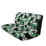 Universal-fit Hawaiian Hibiscus Floral Print Bench Seat Cover - Green
