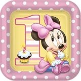 Minnie's 1st Birthday Dinner Plates (8 count)
