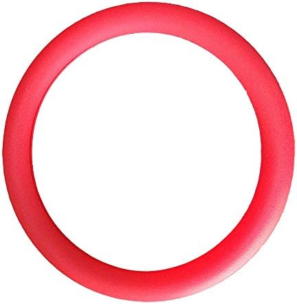 Woncovers Eco Friendly Soft Silicone Car Steering Wheel Cover Protector Case 5 Colors (Red)