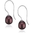 Valero Pearls Valero Classics Damen-Ohrh�nger 925 Sterlingsilber S��wasser-Zuchtperlen chocolate ca. 8,5-9,0 mm  354025