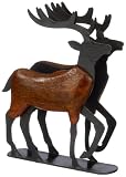 Produkt-Bild: KANGaROO 86941 Serviettenhalter Hirsch 12 cm aus Eisen-Shishamholz